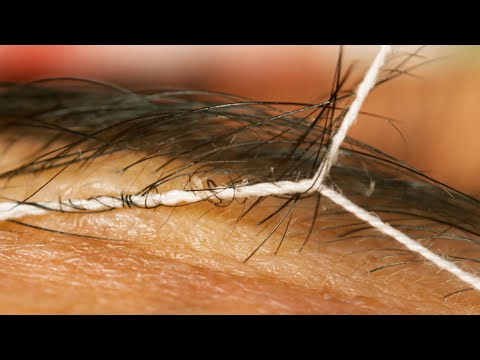 Eyebrow Threading at 30,000 FPS in Ultra Slow Motion (Tweezing and Waxing too)